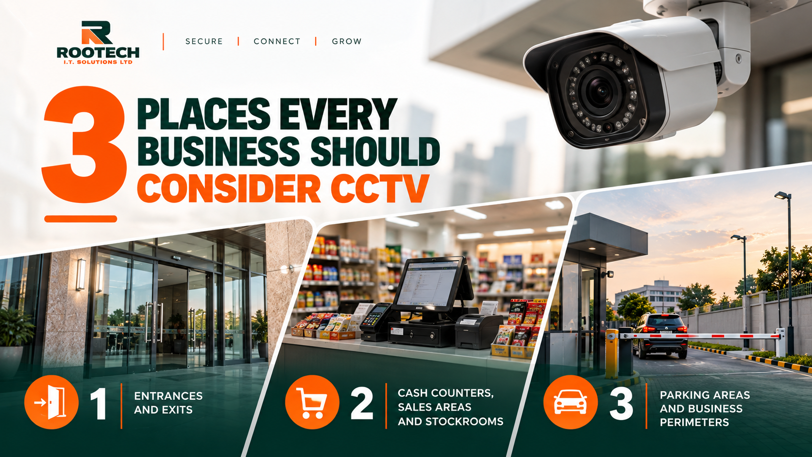 3 Places Every Business Should Consider CCTV | Rootech | Rootech Blog